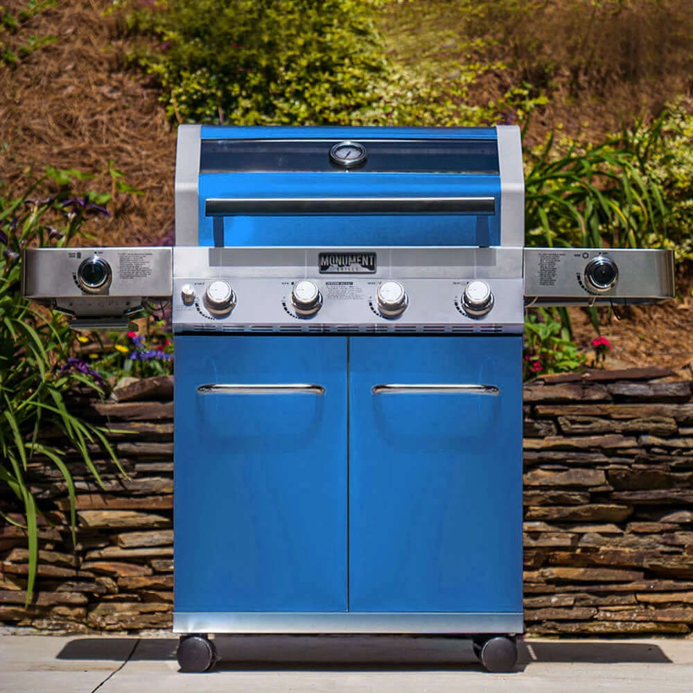 35633B | Matte Blue Infrared Propane Gas Grill 4 35633B | Matte Blue Infrared Propane Gas Grill - Image 2