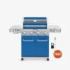 35633B | Matte Blue Infrared Propane Gas Grill -Monument Grills 35633b matte blue infrared propane gas grill4 burner grill35633 blue free rotisserie kit 8593958