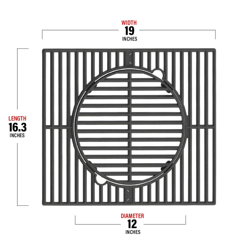 A106 Multifunction Cast Iron Grill Grate 4 A106 Multifunction Cast Iron Grill Grate - Image 2