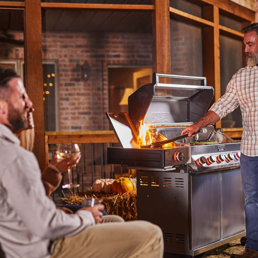 Monument Grills -Monument Grills denali 605pro stainless smart propane gas grill6 burner grilld605p includes free cover and rotisserie kit smokerbox 8425825